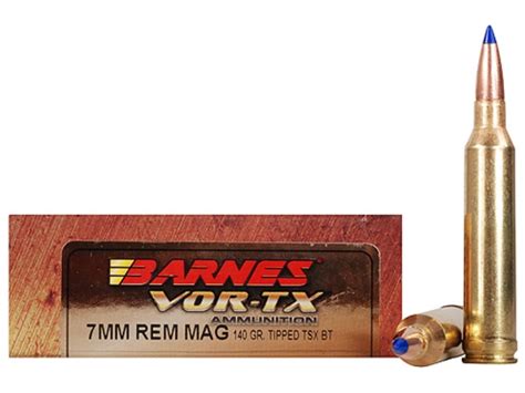 Barnes Vor Tx Ammo 7mm Remington Mag 140 Grain Ttsx Polymer Tipped