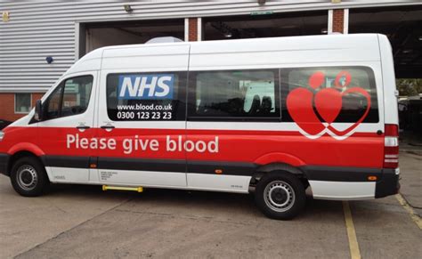 Nhs Blood And Transplant Vehicles Wrapped By Ast Transport Branding