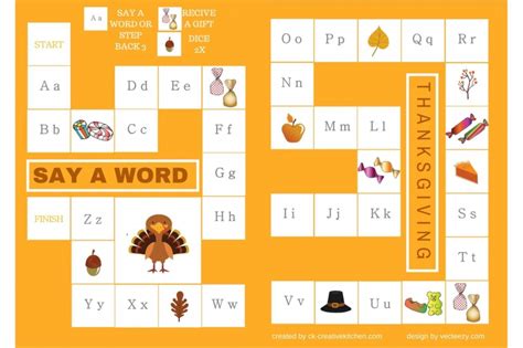Thanksgiving Alphabet Board Game Free Printable Creative Kitchen