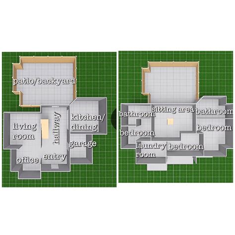 Bloxburg Layout House Outline Two Story House Design