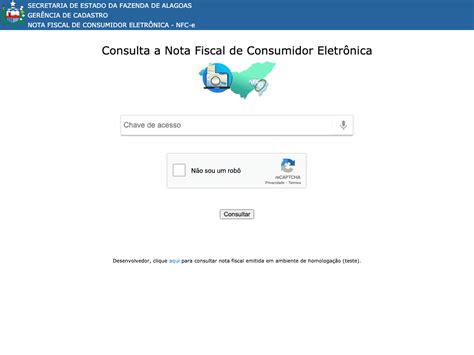 API De Consulta SEFAZ AL NFC E Infosimples