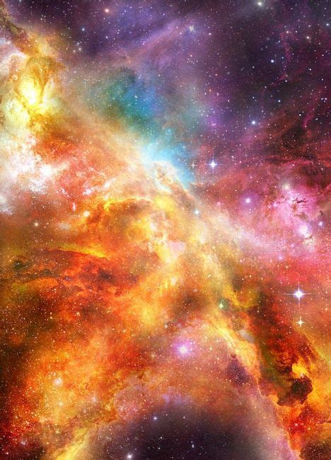 Orangeyellow Galaxy Inspiration With Images Nebula