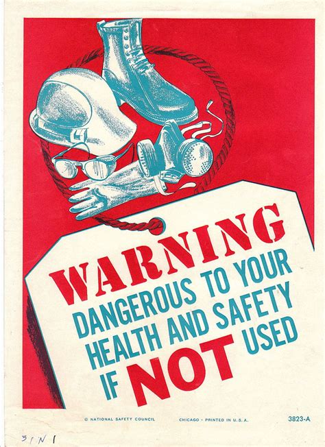 Health And Safety Poster Safety Posters Vintage Book Vintage Posters