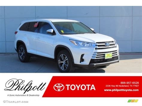 2019 Blizzard Pearl White Toyota Highlander Le 130744949 Photo 18 Car Color