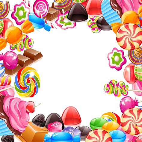 Hình ảnh Dễ Thương Candy Viền Png Khung Biên Giới Kẹo Biên Giới