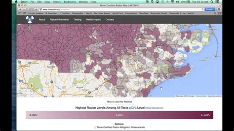The North Carolina Radon Program Map Application Youtube