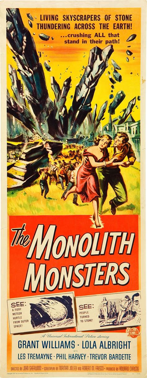 Monolith Monsters 1957 Science Fiction Movie Posters Classic Horror