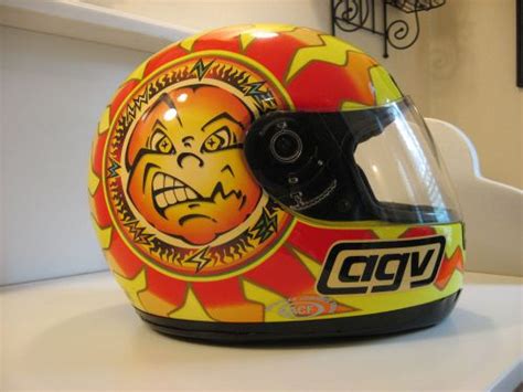 Find Agv Valentino Rossi Sun Moon Racing Helmet Size Medium Made In