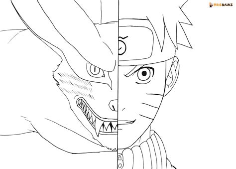 Naruto En Modo Kurama Para Colorear Imprimir E Dibujar Coloringonly