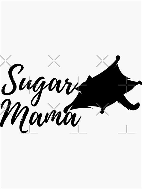 Sugar Mama Cute Sugar Glider Mom Silhouette Sticker By Fanjerx