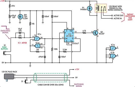 The power amp board has remained unchanged since it was first published in 2002. Low-Voltage Remote Mains Switch Circuit Diagram