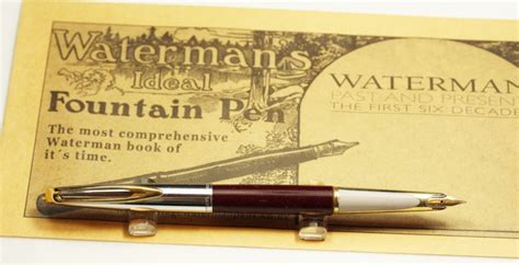Waterman Cf Burgundy Fountain Pen Npt Cap And Gft Clip Canada 14k Gold
