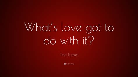 Tina Turner Quote Whats Love Got To Do With It