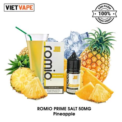 romio prime pineapple salt nic 30ml tinh dầu vape chính hãng