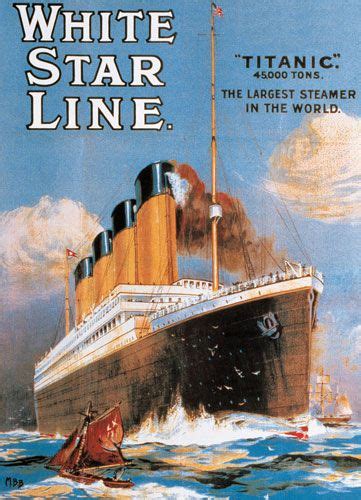 White Star Line Titanic Travel Posters Titanic Titanic Poster