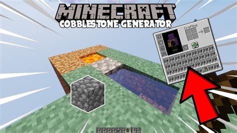 How To Make A Cobblestone Generator In Minecraft 1 14 YouTube