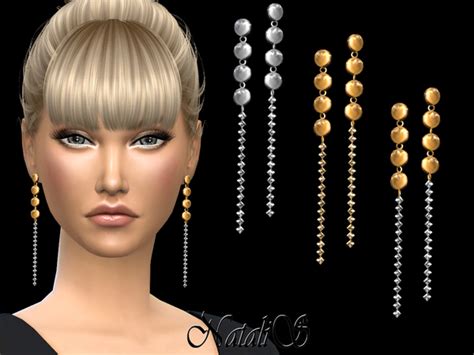The Sims Resource Natalisdisc Drop Crystals Link Earrings