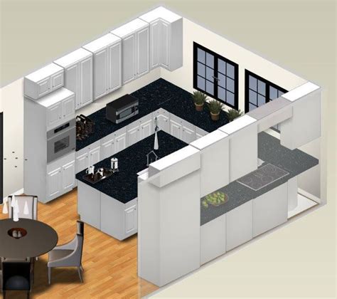 10×10 L Shaped Kitchen Layout With Island