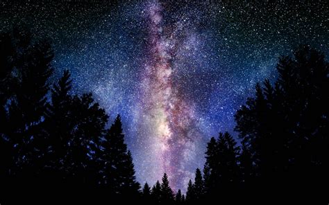 Free Download Hd Wallpapers Limol Milky Way Roads Stars Sky Night
