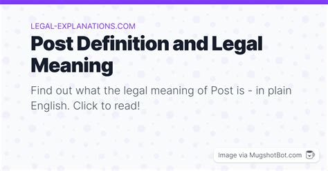 Post Definition What Does Post Mean