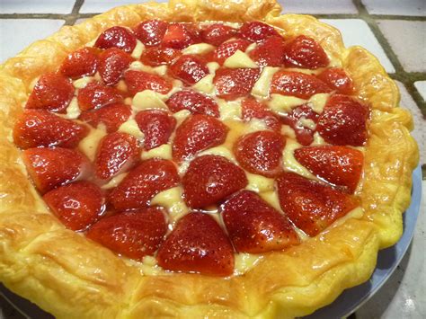 v tarte aux fraises a la creme patissiere