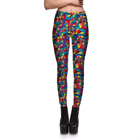 leggings brilliant sexy women s bird colorful geometry leggings digital print pants trousers