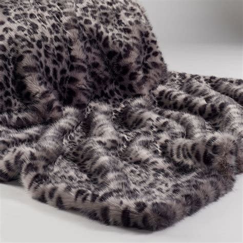 Grey Leopard Faux Fur Throw Made In Britain Katrina Hampton