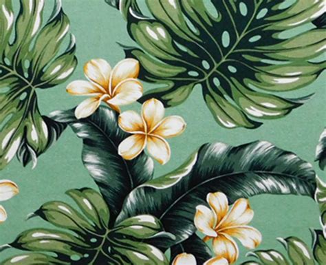 Tropical Floral Upholstery Fabric Monstera By Hawaiianfabricnbyond