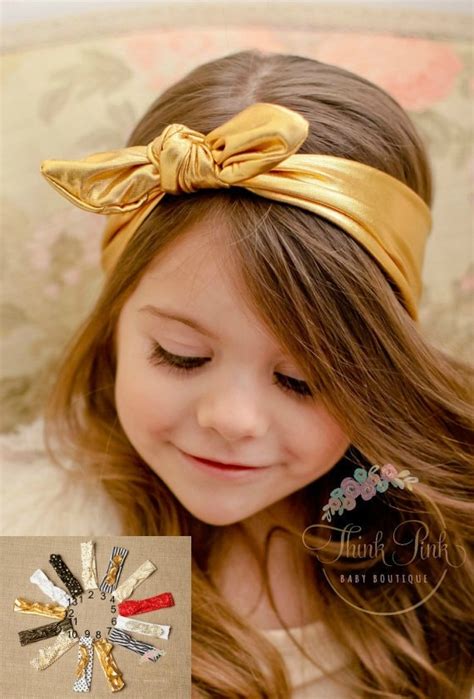 Baby Headbands Gold Baby Headband Choose Color Girls Head