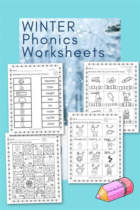 Winter Phonics Worksheets Free Word Work