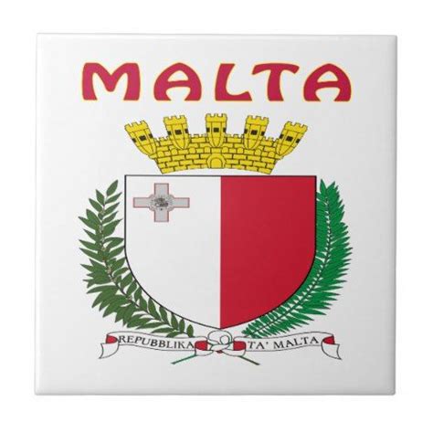 Malta Coat Of Arms Ceramic Tile Coat Of