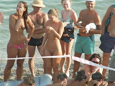 See And Save As Nude Girls At Beach Among Clothed People Porn Pict