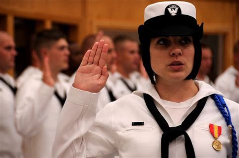 Sailor Recites The Hospital Corps Pledge During The Naval Hospital