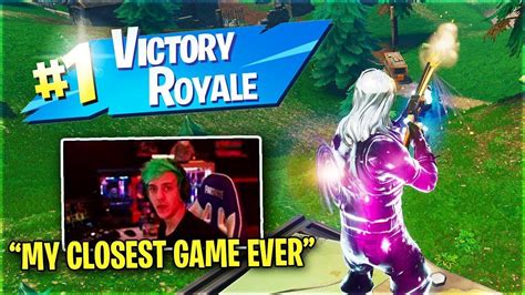 Ninja Is Shocked At His Closest Win Ever Recorded On Fortnite Youtube