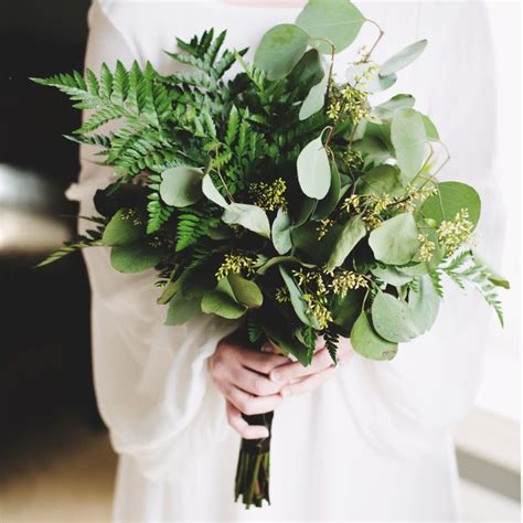 In fact, this simple yet elegant look is one of the hottest wedding. The Prettiest All-Greenery Bridal Bouquets