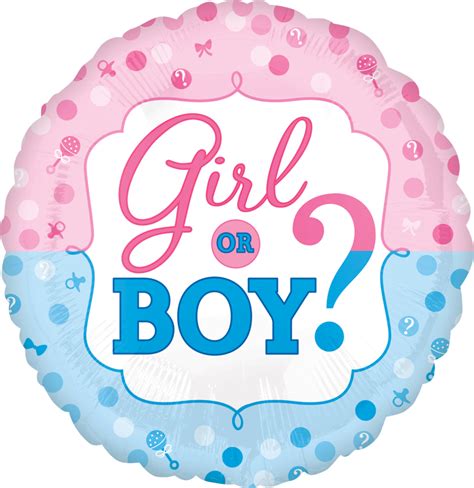 Girl Or Boy Gender Reveal Foil Balloon Helium Inflation Included 165