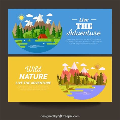 Free Vector Wild Nature Banners