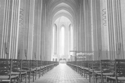 Interior View Of Famous Grundtvigs Church Landmark Of Copenhagen