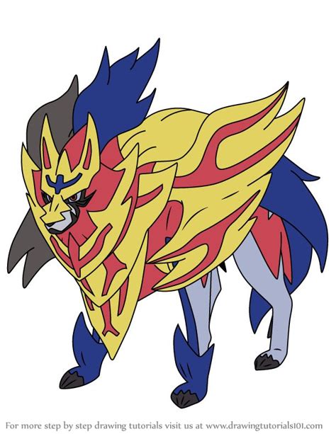 Learn How To Draw Zamazenta From Pokemon Pokemon Step By Step