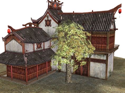 Ancient Chinese Buildings 3d Model 3dsmax Files Free Download Cadnav