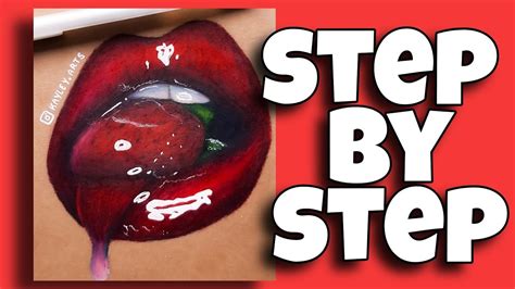 How To Draw Glossy Lips Step By Step Drawing Tutorial Youtube