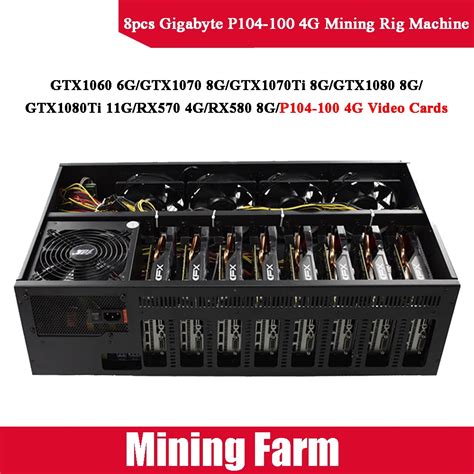 Mining Rig Machine 8pcs Gigabyte P104 100 4g Graphics Cards Nvidia