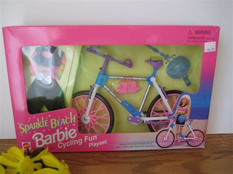 Vintage Barbie Doll Bicycle 1995 Mattel Sparkle Beach Barbie Etsy