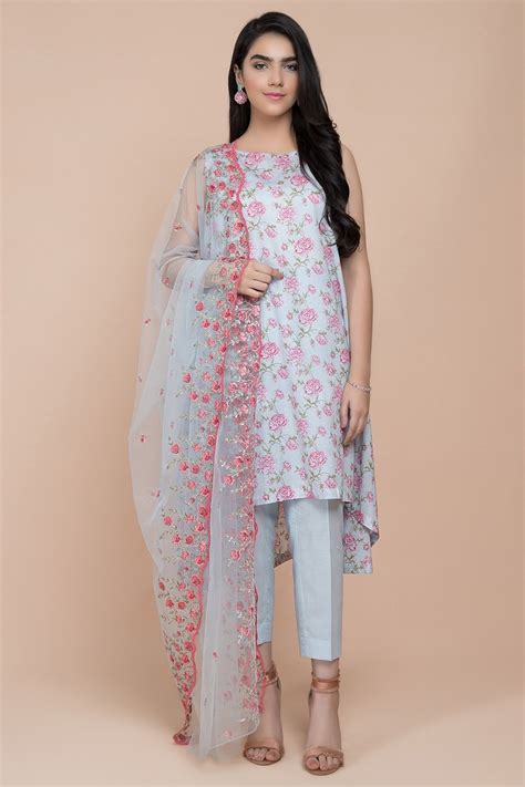 Kayseria Classic Summer Collection Printed Embrroidered 3 Pcs Suit C
