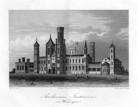 Smithsonian Institution In Washington Drawing By Print Collector Fine
