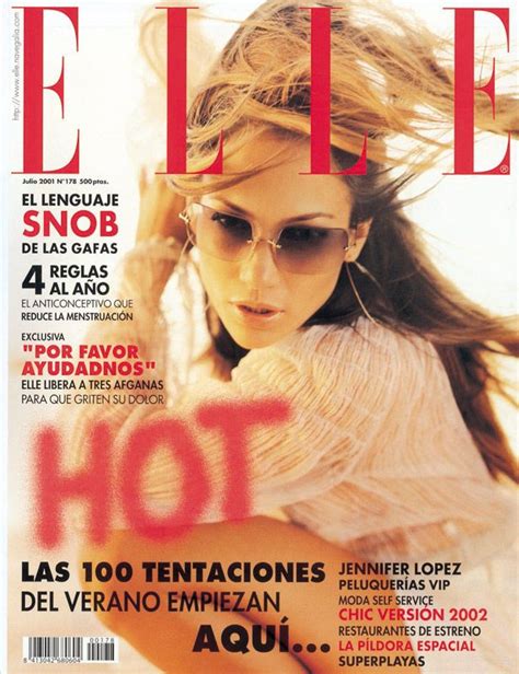Elle Spain July 2001 Jennifer Lopez Jennifer Lopez Elle Us Moda