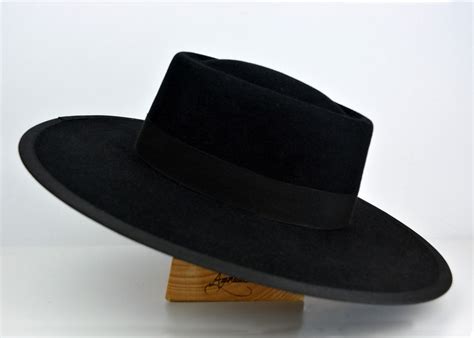 Bolero Hat The Buckaroo Black Fur Felt Vaquero Crown Wide Etsy Canada
