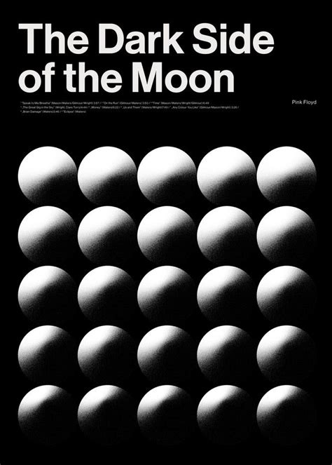 “the dark side of the moon” poster 2019 by alina rybacka gruszczyńska poland typo graphic