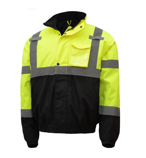 Buy Hi Vis Two Tone Class 3 Waterproof Quilt Lined Bomber Safety Jacket