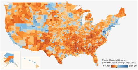 Interactive Visualizing Median Income For All 3000 Us Counties